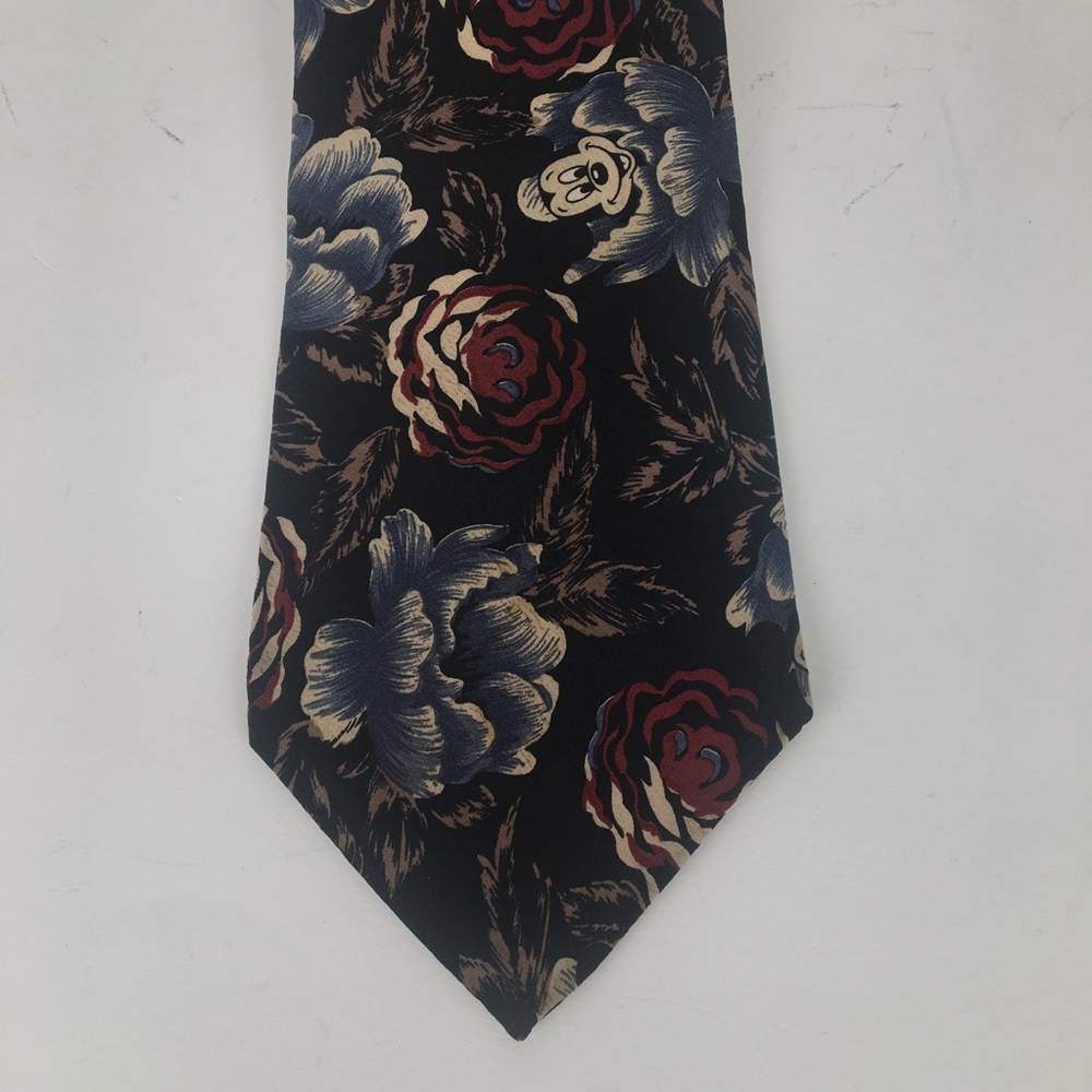 Walt Disney floral patterned Mickey Mouse necktie